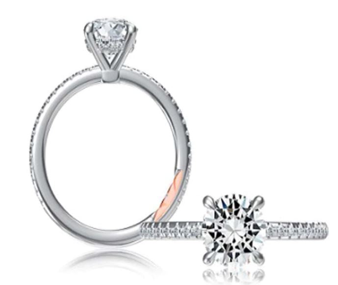 Diamond Accent Mined Diamond Engagement Ring in 14 Karat White with 0.23ctw G/H SI2 Round Diamonds