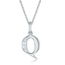 Sterling silver necklace with diamond-accented 