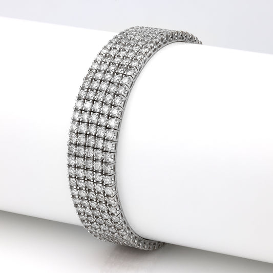 Diamond bracelet in white gold setting.