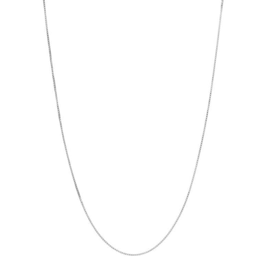 ReMARKable Designs Box Chain in 14 Karat White Gold, 20" 0.73mm