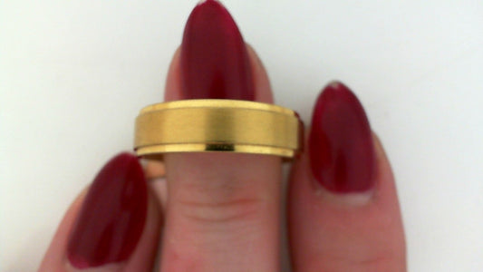 Carved Band (No Stones) in 10 Karat Yellow 6MM