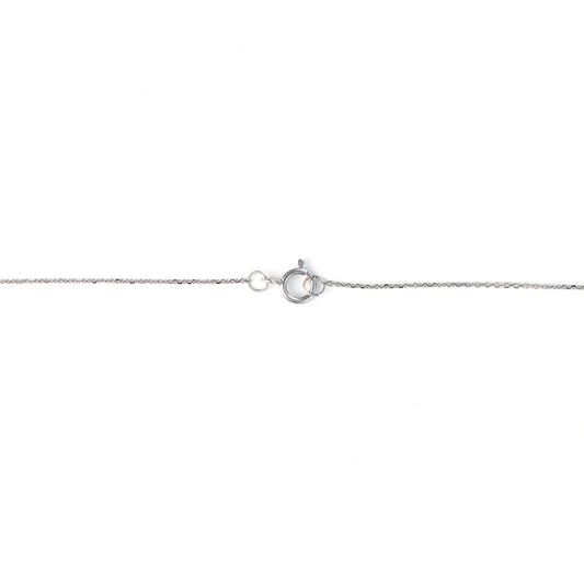 Drop M Estate Collection Color Gemstone Necklace in 14 Karat - 18 Karat White with 1 Tear Drop Pink Tourmaline 1.00ctw 8.4mm-8.4mm