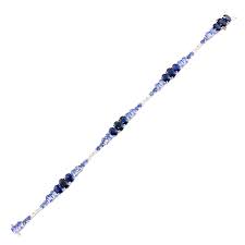 BELLARRI Color Gemstone Bracelet with Oval Sapphire 11.06ctw in 14 Karat White Gold