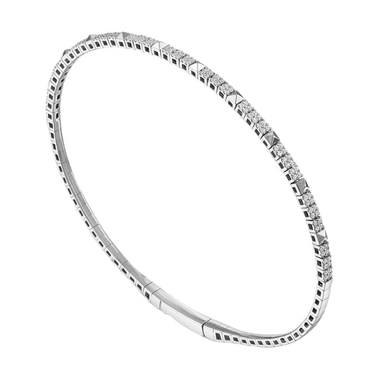 Natural Diamond Bracelet in 14 Karat White with 0.40ctw Round Diamonds