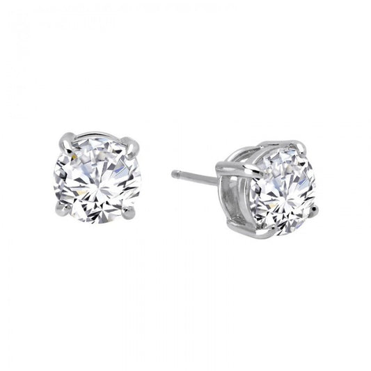 Lafonn Stud Simulated Diamond Earrings in Platinum Bonded Sterling Silver 4.00ctw