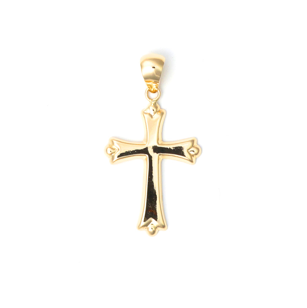 14K yellow gold cross pendant.