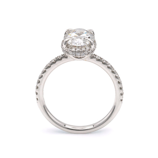 ReMARKable Designs Halo Complete Engagement Ring in 14 Karat White with 2.08ctw of Round Lab-Grown Diamonds, Clarity: VS2, Color: F