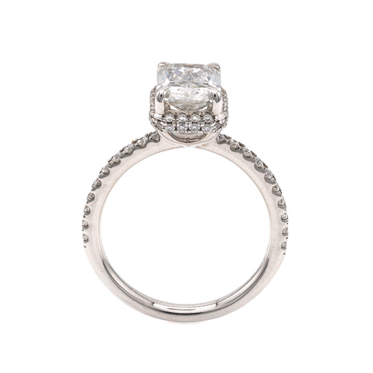 ReMARKable Designs Halo Complete Engagement Ring in 14 Karat White with 1.55ctw of Round Lab-Grown Diamonds