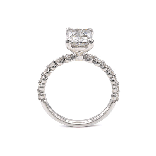 Mercury Ring Lab-Grown Diamond Complete Engagement Ring with 2 Carat