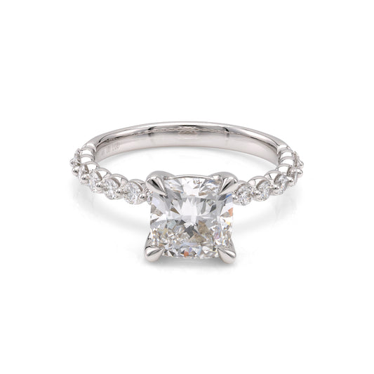 ReMARKable Designs Lab-Grown Diamond Complete Engagement Ring in 14 Karat White Gold, Size 7