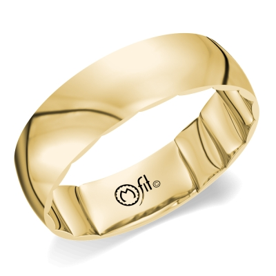 Crown Ring Men's Carved (No Stones) in 14 Karat Yellow Gold 6MM