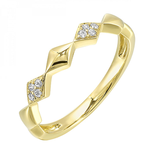 Natural Diamond Fashion Ring in 14 Karat Yellow with 0.05ctw Round Diamonds