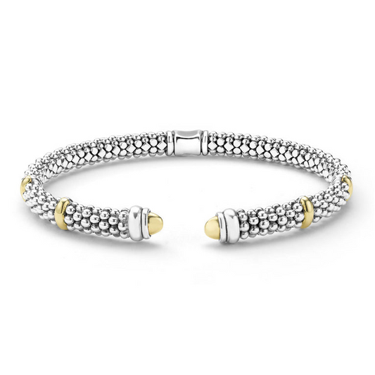 LAGOS Bracelet (No Stones) in Sterling Silver 18 Karat White Yellow