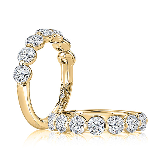 A. Jaffe Natural Diamond Band in 14 Karat White Gold with 3.20ctw G SI1-SI2 Round Diamonds