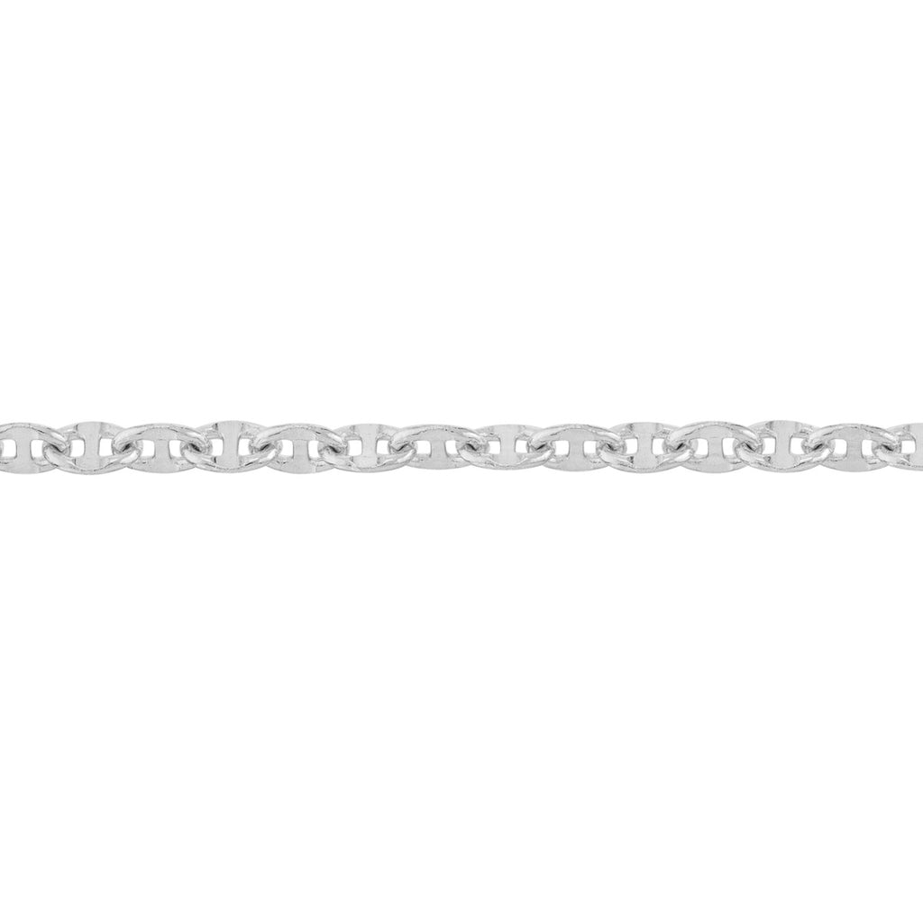 14K white gold ankle bracelet chain.