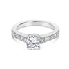 ReMARKable Designs Vintage Natural Diamond Semi-Mount Engagement Ring in 18 Karat White Gold with 14 Round Diamonds, 0.30ctw, Clarity: SI2, Color: G/H