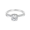 ReMARKable Designs Hidden Accent Floral Natural Diamond Semi-Mount Engagement Ring in 14 Karat White Gold with 44 Round Diamonds, Clarity: VS2-SI1, Color: G/H, totaling 0.27ctw