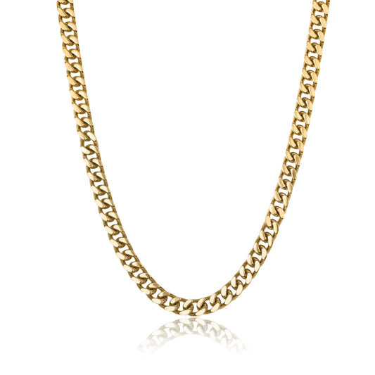 ItalGem Steel 24" Curb Necklace (No Stones) in 9.4mm Stainless Steel Yellow