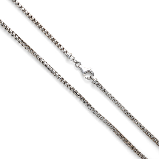 18" Foxtail 3.25mm Chain in 14 Karat White