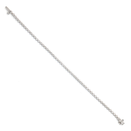 M Estate Collection Natural Diamond Bracelet in 10 Karat White with 1.21ctw Round Diamonds