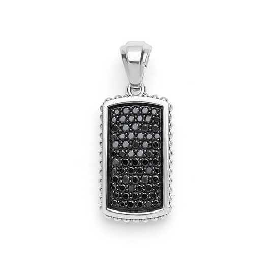 Pendant Lagos Anthem Collection Color Gemstone Necklace in Sterling Silver White Round G/H SI1-SI2 Diamond 0.954ctw