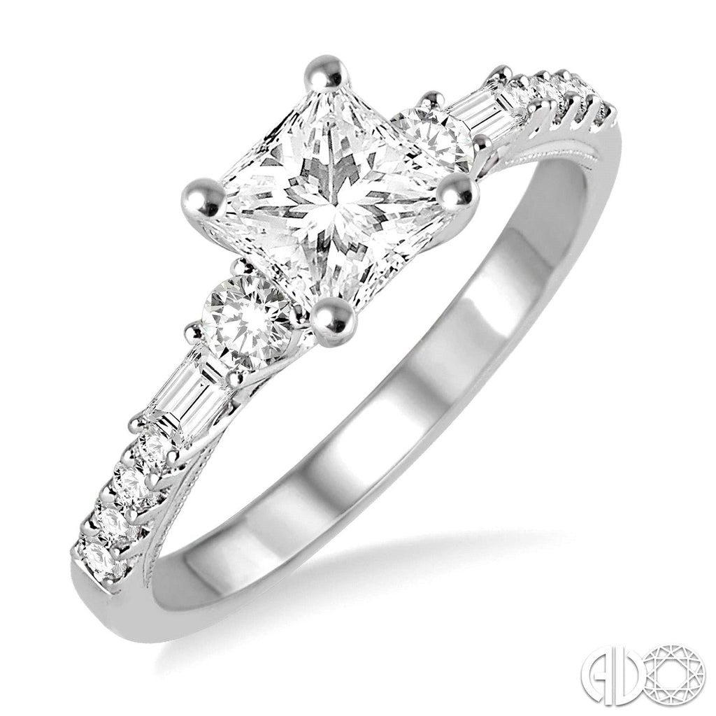 Diamond Accent Mined Diamond Engagement Ring in 14 Karat White with 0.40ctw G SI2 Round Diamonds