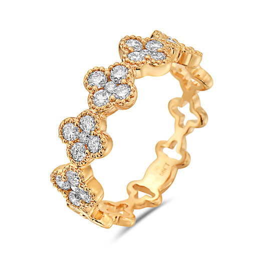 Earth Mined Diamond Fashion Ring in 18 Karat Yellow with 0.67ctw Round Diamonds