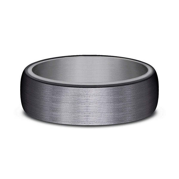 Titanium black carved band, satin finish, 6.5MM.