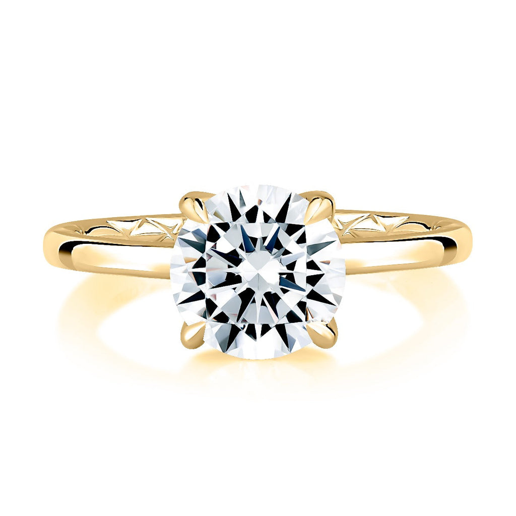 A. Jaffe Hidden Accent Solitaire Natural Diamond S