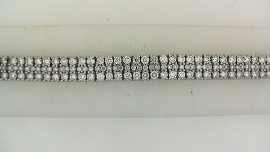 IRENA JEWELS Bracelet in 10 Karat White Gold with 6.00ctw of Round Lab-Grown Diamonds