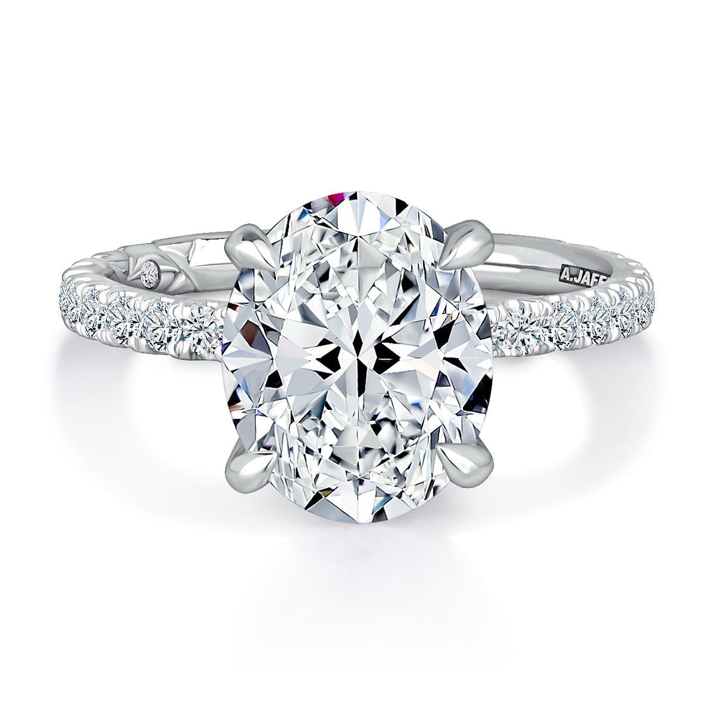 14K white gold diamond engagement ring.