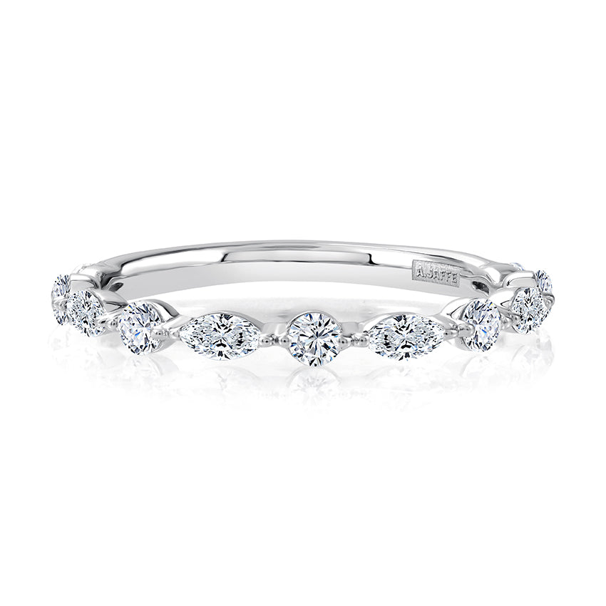 A. Jaffe Natural Diamond Ladies Wedding Band in 14