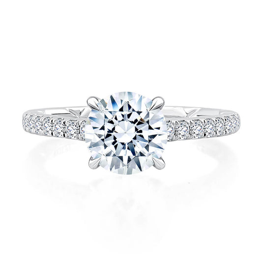 14K white gold diamond engagement ring.