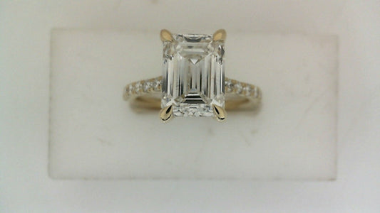 ReMARKable Designs Hidden Accent Lab-Grown Diamond Complete Engagement Ring in 14 Karat Yellow Gold