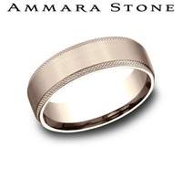 Tantalum grey carved men's band, satin finish.