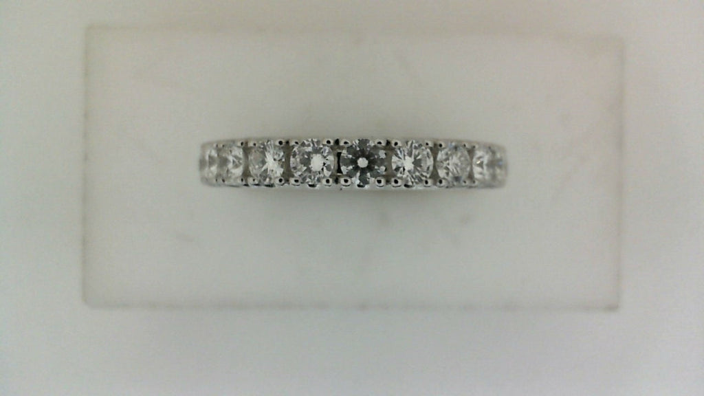 14K white gold diamond eternity band.
