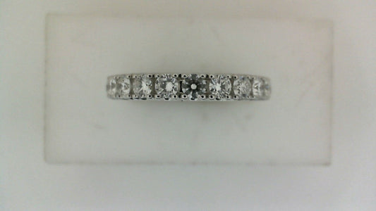 14K white gold diamond eternity band.