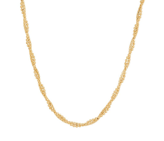 18" yellow gold fancy link chain.
