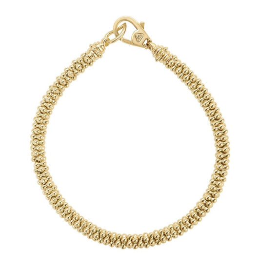 LAGOS Caviar Bracelet (No Stones) in 18 Karat Yell
