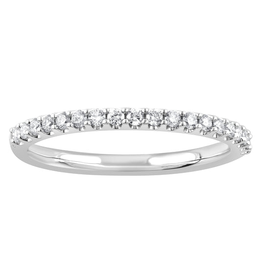 ReMARKable Designs Ladies Wedding Band in 14 Karat White Gold with 0.24ctw of Round Lab-Grown Diamond