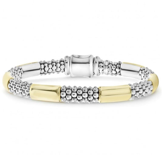 LAGOS High Bar Collection Station Bracelet (No Stones) in Sterling Silver