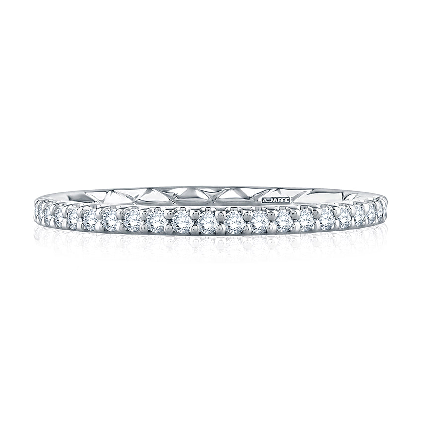 14K white gold diamond eternity band