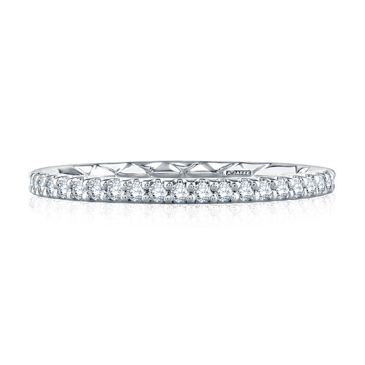 14K white gold diamond eternity band
