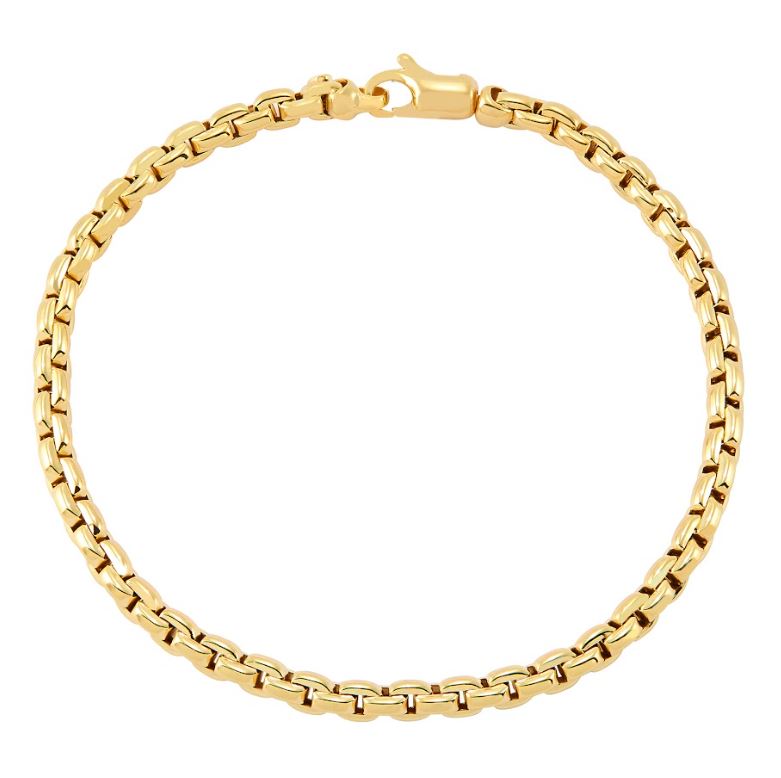 14K yellow gold bracelet with clasp.