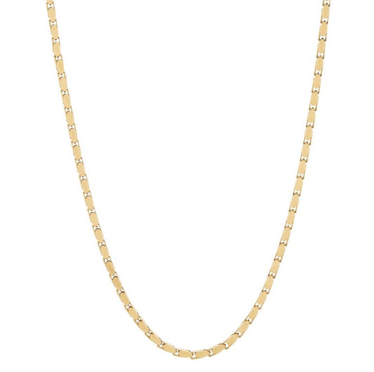 14K yellow gold fancy link necklace.