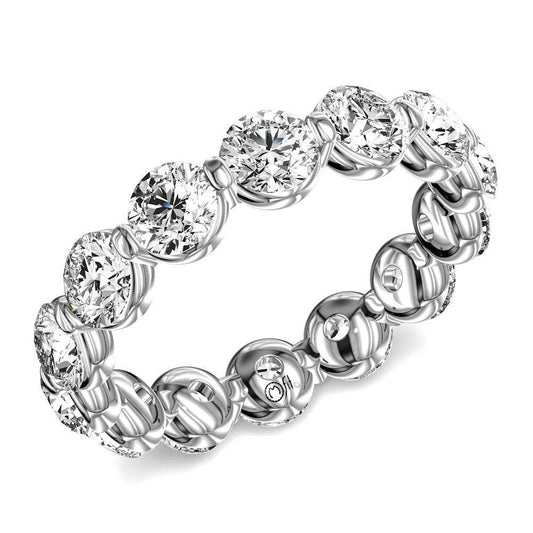 14K yellow gold band with round diamonds.