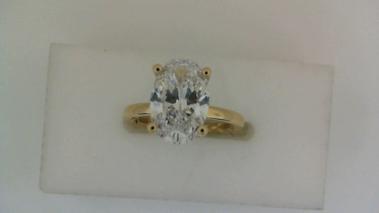 A. Jaffe Solitaire Hidden Accent Natural Diamond S