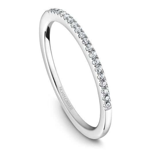 Ladies Natural Diamond Band in 14 Karat White Gold