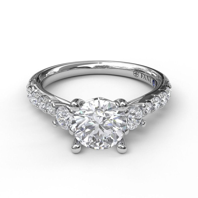 Fana Three Stone Hidden Accent Natural Diamond Sem