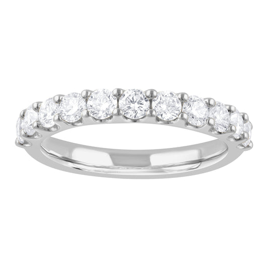ReMARKable Designs Ladies Wedding Band in 14 Karat White Gold with 0.99ctw of Round Lab-Grown Diamond